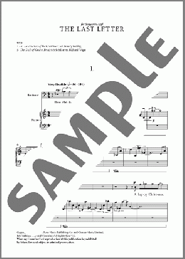 The Last Letter(Nico Muhly) 楽譜 ピアノ & ボーカル ダウンロード