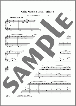 Grieg Morning Mood Variation(Edvard Grieg) 楽譜 ピアノ（ソロ） ダウンロード