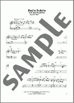 Bud's Bubble(Bud Powell) 楽譜 ピアノ（ソロ） ダウンロード