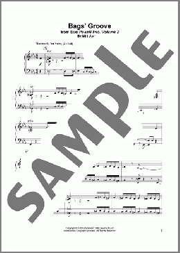 Bags' Groove(Bud Powell) 楽譜 ピアノ（ソロ） ダウンロード
