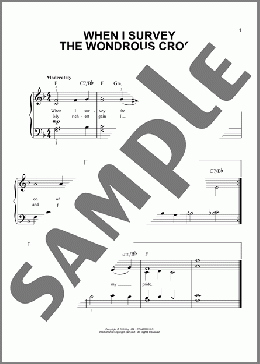 When I Survey The Wondrous Cross(Isaac Watts/Lowell Mason/Plainsong) 楽譜 ピアノ（ソロ） ダウンロード