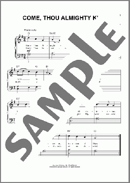 Come, Thou Almighty King(Traditional/Felice de Giardini) 楽譜 ピアノ（ソロ） ダウンロード