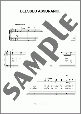 Blessed Assurance(Fanny J. Crosby/Phoebe Palmer Knapp) 楽譜 ピアノ（ソロ） ダウンロード