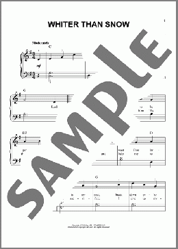 Whiter Than Snow(William G. Fischer/James L. Nicholson) 楽譜 ピアノ（ソロ） ダウンロード