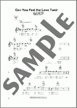 Can You Feel The Love Tonight (from The Lion King)(Tim Rice/Elton John) 楽譜 その他 ダウンロード