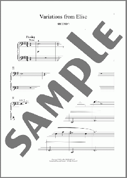 Variations From Elise(Ludwig Van Beethoven) 楽譜 ピアノ（連弾） ダウンロード