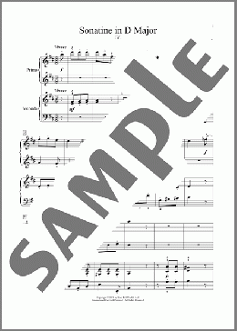 Sonatine In D Major(Daniel Gottlob Turk) 楽譜 ピアノ（連弾） ダウンロード