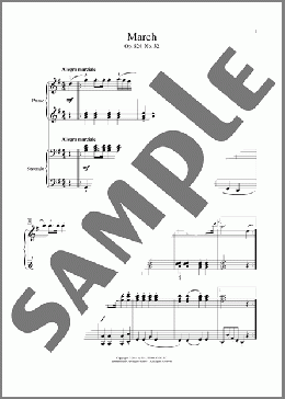 March, Op. 824, No. 32(Carl Czerny) 楽譜 ピアノ（連弾） ダウンロード