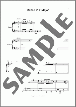 Rondo In F Major(Daniel Gottlob Turk) 楽譜 ピアノ（連弾） ダウンロード