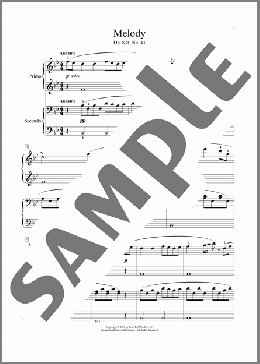 Melody, Op. 824, No. 43(Carl Czerny) 楽譜 ピアノ（連弾） ダウンロード