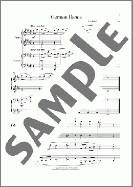 German Dance(Ludwig Van Beethoven) 楽譜 ピアノ（連弾） ダウンロード