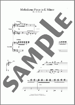 Melodious Piece In E Minor, Op. 149, No. 28(Anton Diabelli) 楽譜 ピアノ（連弾） ダウンロード