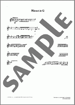 Minuet in G (score&part) from Graded Music for Tuned Percussion, Book II(Ludwig van Beethoven) 楽譜 その他 ダウンロード