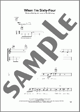 When I'm Sixty-Four(The Beatles) 楽譜 その他 ダウンロード