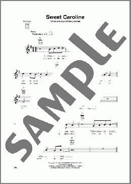 Sweet Caroline(Neil Diamond) 楽譜 その他 ダウンロード