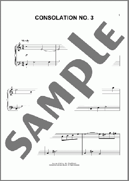 Consolation No. 3 In D-Flat Major(Franz Liszt) 楽譜 ピアノ（ソロ） ダウンロード
