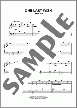 One Last Wish (from Casper)(James Horner) 楽譜 ピアノ（ソロ） ダウンロード