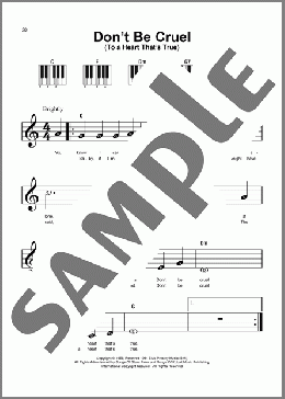 Don't Be Cruel (To A Heart That's True)(Elvis Presley) 楽譜 ピアノ（ソロ） ダウンロード