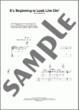 It's Beginning To Look Like Christmas (arr. Fred Sokolow)(Meredith Willson) 楽譜 ウクレレ（ソロ） ダウンロード