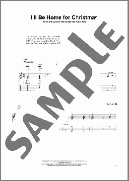 I'll Be Home For Christmas (arr. Fred Sokolow)(Kim Gannon/Walter Kent) 楽譜 ウクレレ（ソロ） ダウンロード