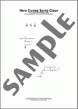 Here Comes Santa Claus (Right Down Santa Claus Lane) (arr. Fred Sokolow)(Gene Autry/Oakley Haldeman) 楽譜 ウクレレ（ソロ） ダウンロード