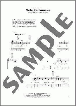 Mele Kalikimaka (arr. Fred Sokolow)(Bing Crosby) 楽譜 ウクレレ（ソロ） ダウンロード