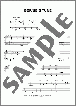 Bernie's Tune [Jazz version] (arr. Brent Edstrom)(Mike Stoller) 楽譜 ピアノ（ソロ） ダウンロード