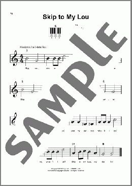 Skip To My Lou(Traditional) 楽譜 ピアノ（ソロ） ダウンロード