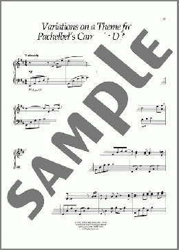 Variations On A Theme From Pachelbel's Canon In D Major(David Lanz) 楽譜 ピアノ（ソロ） ダウンロード