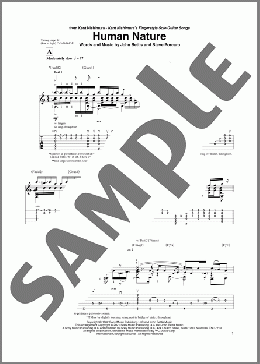 Human Nature (arr. Kent Nishimura)(Michael Jackson) 楽譜 ギター（その他） ダウンロード