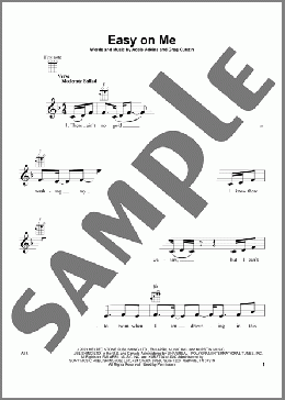 Easy On Me(Adele) 楽譜 ウクレレ（弾き語り） ダウンロード