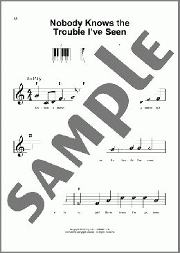Nobody Knows The Trouble I've Seen(African-American Spiritual) 楽譜 ピアノ（ソロ） ダウンロード