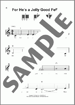 For He's A Jolly Good Fellow(Traditional) 楽譜 ピアノ（ソロ） ダウンロード