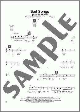 Sad Songs (Say So Much)(Elton John) 楽譜 その他 ダウンロード