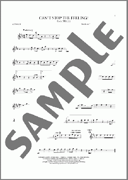 Can't Stop The Feeling! (from Trolls)(Justin Timberlake) 楽譜 アルトサックス（ソロ） ダウンロード