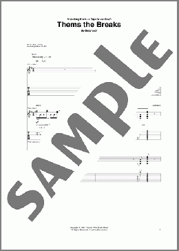 Thems The Breaks(Greg Koch) 楽譜 ギター（ソロ） ダウンロード
