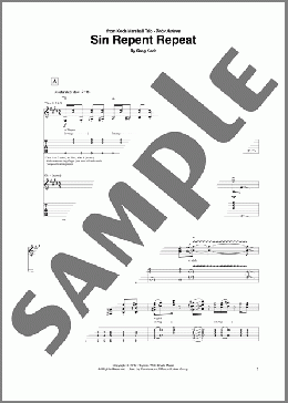 Sin Repent Repeat(Greg Koch) 楽譜 ギター（ソロ） ダウンロード