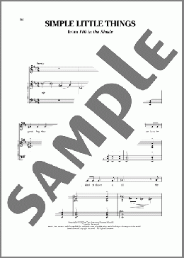 Simple Little Things (from 110 in the Shade)(Tom Jones/Harvey Schmidt) 楽譜 ピアノ & ボーカル ダウンロード