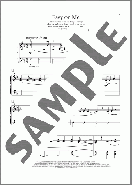 Easy On Me (arr. Kevin Olson)(Adele) 楽譜 ピアノ（ソロ） ダウンロード