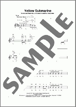 Yellow Submarine(The Beatles) 楽譜 ハーモニカ ダウンロード