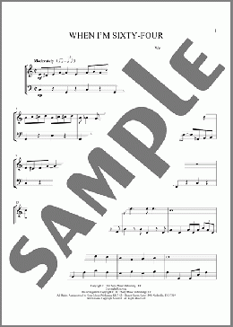 When I'm Sixty-Four(The Beatles) 楽譜 その他 ダウンロード