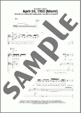 April 29, 1992 (Miami)(Sublime) 楽譜 ベース ダウンロード