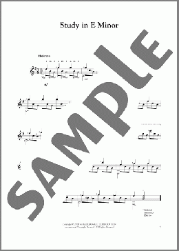 Study In E Minor(Francisco Tarrega) 楽譜 ギター（その他） ダウンロード