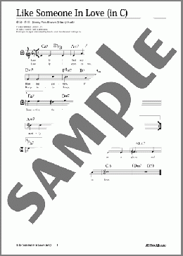 Like Someone In Love (in C / 原曲キー)(Jimmy Van Heusen/Johnny Burke) 楽譜 メロディ 中級 ダウンロード