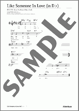 Like Someone In Love (移調バージョン in D♭)(Jimmy Van Heusen/Johnny Burke) 楽譜 メロディ 中級 ダウンロード