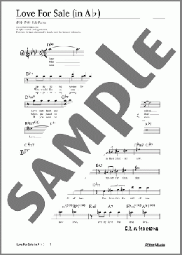 Love For Sale (移調バージョン in A♭)(Cole Porter) 楽譜 メロディ 中級 ダウンロード
