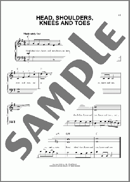 Head, Shoulders, Knees And Toes(Traditional) 楽譜 ピアノ（ソロ） ダウンロード