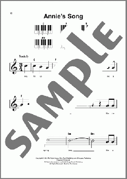 Annie's Song(John Denver) 楽譜 ピアノ（ソロ） ダウンロード