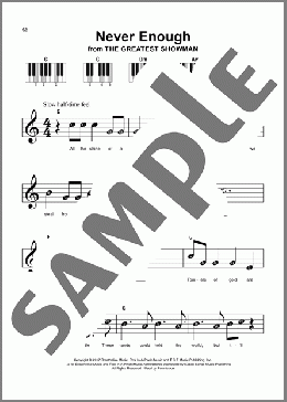 Never Enough (from The Greatest Showman)(Benj Pasek/Justin Paul) 楽譜 ピアノ（ソロ） ダウンロード