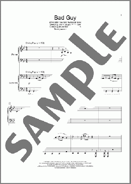 bad guy (arr. Kevin Olson)(Billie Eilish) 楽譜 ピアノ（連弾） ダウンロード